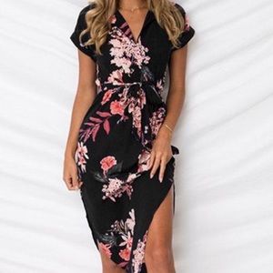 Black floral Dress